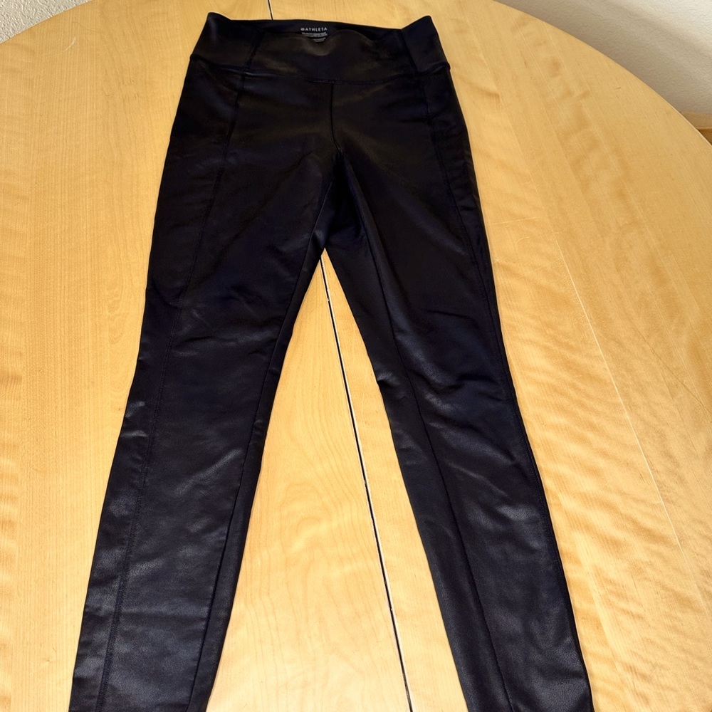 Athleta Delancey gleam tight leggings - size S P - black - good condition